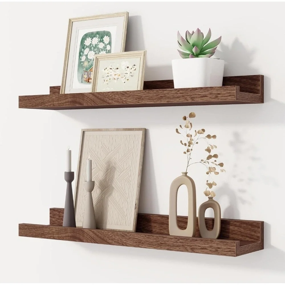 2 Pc Floating Picture Ledge Shelves Set‎ of 16 3/4